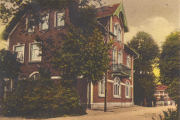 Ansichtskarte , gelaufen 1929: Schween's Gast- und Fährhaus, Station der oberelbischen Dampfschiffe