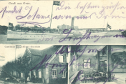 Ansichtskarte , gelaufen 1914: Gasthaus zur schönen Aussicht, H. Nieper